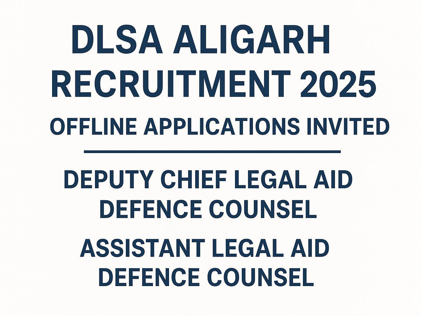 DLSA Aligarh Recruitment 2025