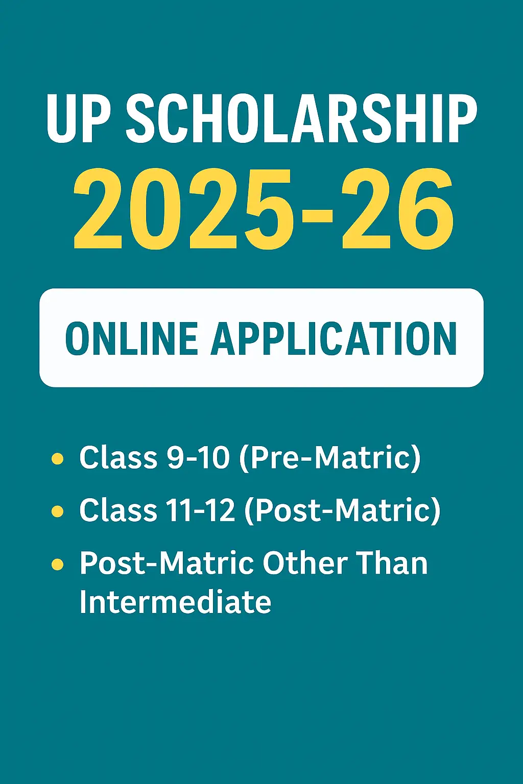 UP Scholarship 2025-26