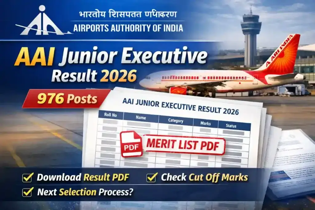 AAI Junior Executive Result 2026 Merit List PDF