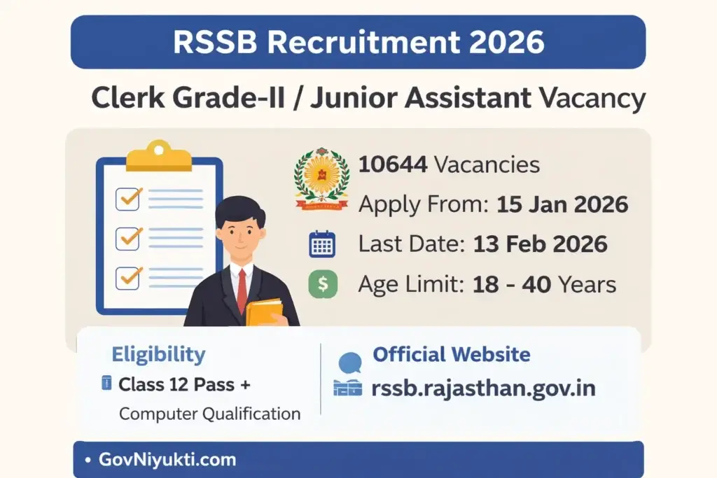 RSSB Clerk Grade II and Junior Assistant Recruitment 2026 Notification